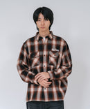 【BEN DAVIS/ベンデイビス】【綿100% ソフトな風合いで着心地◎】バック刺繍ネルチェックシャツ レギュラーカラー 大人カジュアル アメカジ 羽織り ユニセックス