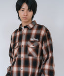 【BEN DAVIS/ベンデイビス】【綿100% ソフトな風合いで着心地◎】バック刺繍ネルチェックシャツ レギュラーカラー 大人カジュアル アメカジ 羽織り ユニセックス