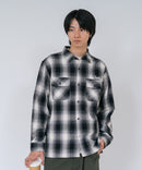 【BEN DAVIS/ベンデイビス】【綿100% ソフトな風合いで着心地◎】バック刺繍ネルチェックシャツ レギュラーカラー 大人カジュアル アメカジ 羽織り ユニセックス