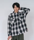【BEN DAVIS/ベンデイビス】【綿100% ソフトな風合いで着心地◎】バック刺繍ネルチェックシャツ レギュラーカラー 大人カジュアル アメカジ 羽織り ユニセックス