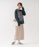 【C-FORT POINT/フォートポイント】【美しいIラインシルエットがスタイルアップ効果を演出】スエードポンチIラインスカート スエード調 サイドライン カジュアル きれいめ オンオフ ❘ジーンズメイト公式オンラインショップ