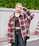 【BEVERLY HILLS POLO CLUB/ビバリーヒルズポロクラブ】シャギーチェックジャケット