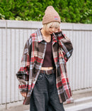 【BEVERLY HILLS POLO CLUB/ビバリーヒルズポロクラブ】シャギーチェックジャケット