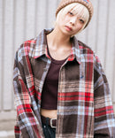 【BEVERLY HILLS POLO CLUB/ビバリーヒルズポロクラブ】シャギーチェックジャケット