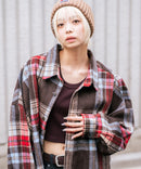 【BEVERLY HILLS POLO CLUB/ビバリーヒルズポロクラブ】シャギーチェックジャケット