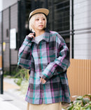 【BEVERLY HILLS POLO CLUB/ビバリーヒルズポロクラブ】シャギーチェックジャケット