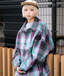 【BEVERLY HILLS POLO CLUB/ビバリーヒルズポロクラブ】シャギーチェックジャケット