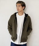 裏ボア フルジップ パーカー ふんわり あたたかい 厚手 防寒 部屋着 秋冬　