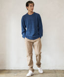 ふんわり もちもちのやみつきな触り心地 ふわもちモール 畦編み クルー ネックセーター BLUE STANDARD ブルースタンダード