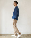 ふんわり もちもちのやみつきな触り心地 ふわもちモール 畦編み クルー ネックセーター BLUE STANDARD ブルースタンダード