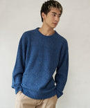 ふんわり もちもちのやみつきな触り心地 ふわもちモール 畦編み クルー ネックセーター BLUE STANDARD ブルースタンダード