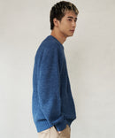 ふんわり もちもちのやみつきな触り心地 ふわもちモール 畦編み クルー ネックセーター BLUE STANDARD ブルースタンダード