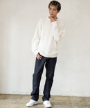 ふんわり もちもちのやみつきな触り心地 ふわもちモール 畦編み クルー ネックセーター BLUE STANDARD ブルースタンダード