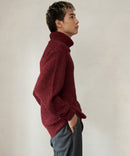 ふんわりもちもちのやみつきな触り 心地 ふわもち モール 畦編み タートルネック セーター  BLUE STANDARD ブルースタンダード