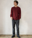 ふんわり もちもちのやみつきな触り心地 ふわもちモール 畦編み クルー ネックセーター BLUE STANDARD ブルースタンダード