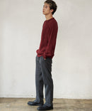 ふんわり もちもちのやみつきな触り心地 ふわもちモール 畦編み クルー ネックセーター BLUE STANDARD ブルースタンダード