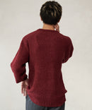 ふんわり もちもちのやみつきな触り心地 ふわもちモール 畦編み クルー ネックセーター BLUE STANDARD ブルースタンダード