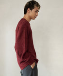 ふんわり もちもちのやみつきな触り心地 ふわもちモール 畦編み クルー ネックセーター BLUE STANDARD ブルースタンダード