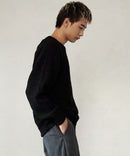 ふんわり もちもちのやみつきな触り心地 ふわもちモール 畦編み クルー ネックセーター BLUE STANDARD ブルースタンダード