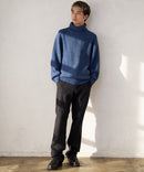 ふんわりもちもちのやみつきな触り 心地 ふわもち モール 畦編み タートルネック セーター  BLUE STANDARD ブルースタンダード