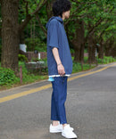 ポンチ フェイク レイヤード 7分袖 Tパーカー カットソー 接触冷感 吸水速乾 BLUE STANDARD ブルースタンダード