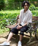 ペンギン プリント ミニ 裏毛 ショート パンツ さらさら BLUE STANDARD ブルースタンダード