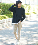 ZERO STAIN フェイク レイヤード ビッグ シルエット ロンT 汗染みの目立たない Tシャツ 撥水 防汚 UVカット 紫外線対策 ❘ジーンズメイト公式オンラインショップ