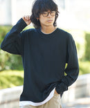 ZERO STAIN フェイク レイヤード ビッグ シルエット ロンT 汗染みの目立たない Tシャツ 撥水 防汚 UVカット 紫外線対策 ❘ジーンズメイト公式オンラインショップ