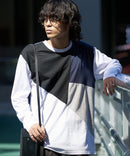 ZERO STAIN 切り替え ロンT 汗染みの目立たない Tシャツ 撥水 防汚 UVカット 紫外線対策 ユニセックス