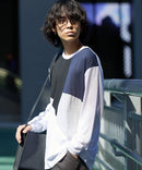 ZERO STAIN 切り替え ロンT 汗染みの目立たない Tシャツ 撥水 防汚 UVカット 紫外線対策 ユニセックス