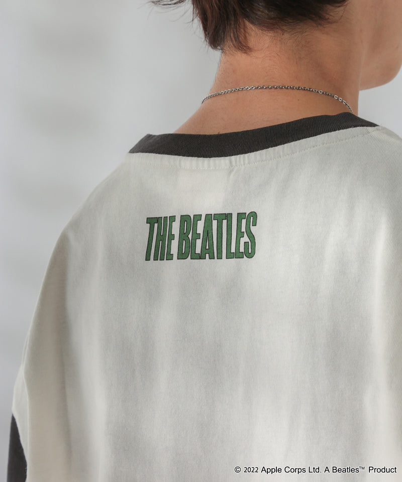 【THE BEATLES】  袖配色 ビッグ シルエット ロンT ツアーT バンドT ロックT  60年代 70年代 80年代 ビートルズ