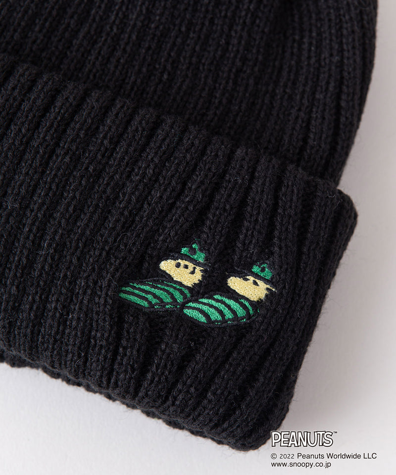 【PEANUTS ピーナッツ】ワンポイント ニット ワッチ キャップ