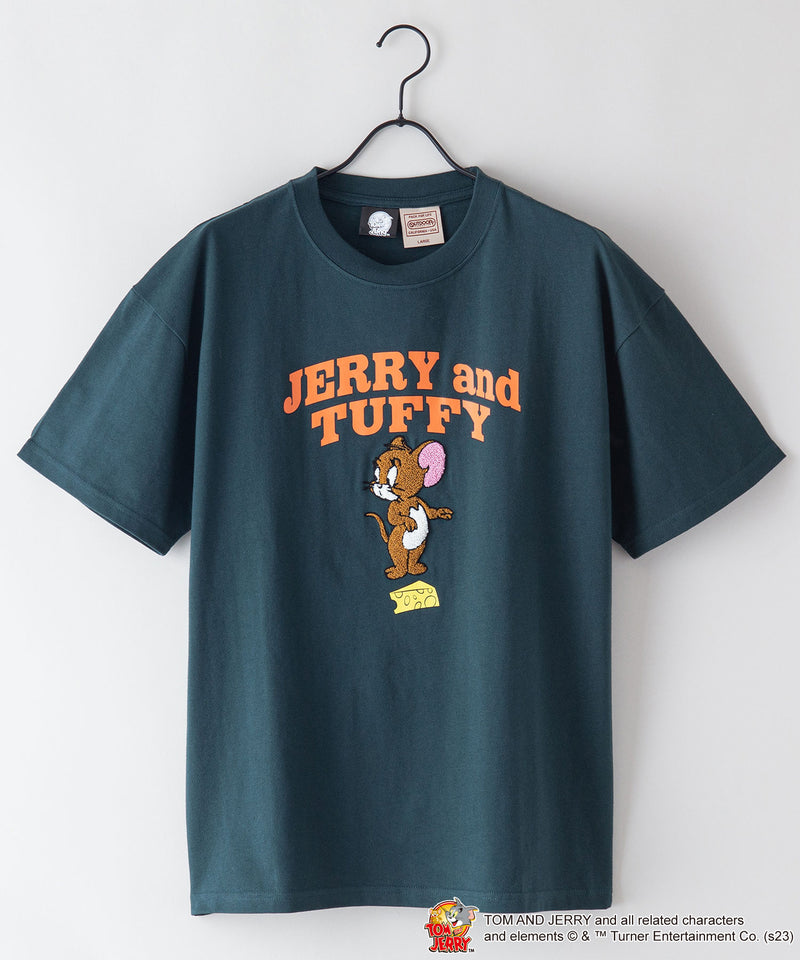 TOM AND JERRY】 トムとジェリー タフィー Tシャツ ドロップ ショルダー オーバーサイズ OUTDOOR PRODUCTS