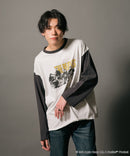 【THE BEATLES】 袖配色 ビッグ シルエット ロンT ツアーT バンドT ロックT 60年代 70年代 80年代 ビートルズ