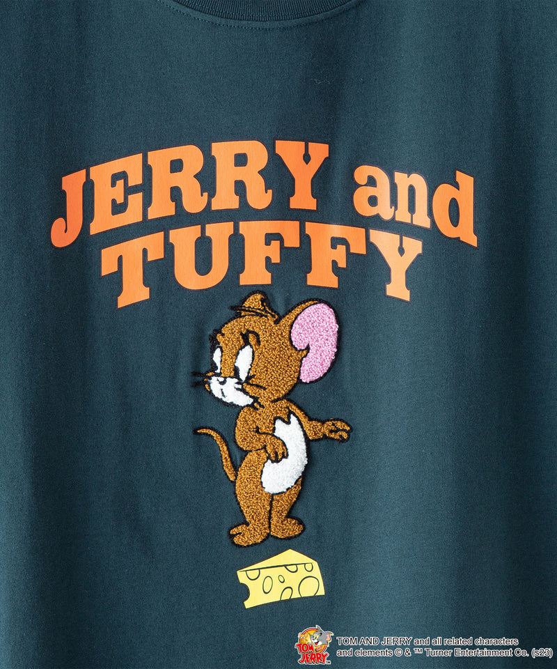 【TOM AND JERRY】 トムとジェリー タフィー   Tシャツ ドロップ ショルダー オーバーサイズ OUTDOOR PRODUCTS アウトドアプロダクツ