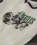 【THE BEATLES】 袖配色 ビッグ シルエット ロンT ツアーT バンドT ロックT 60年代 70年代 80年代 ビートルズ