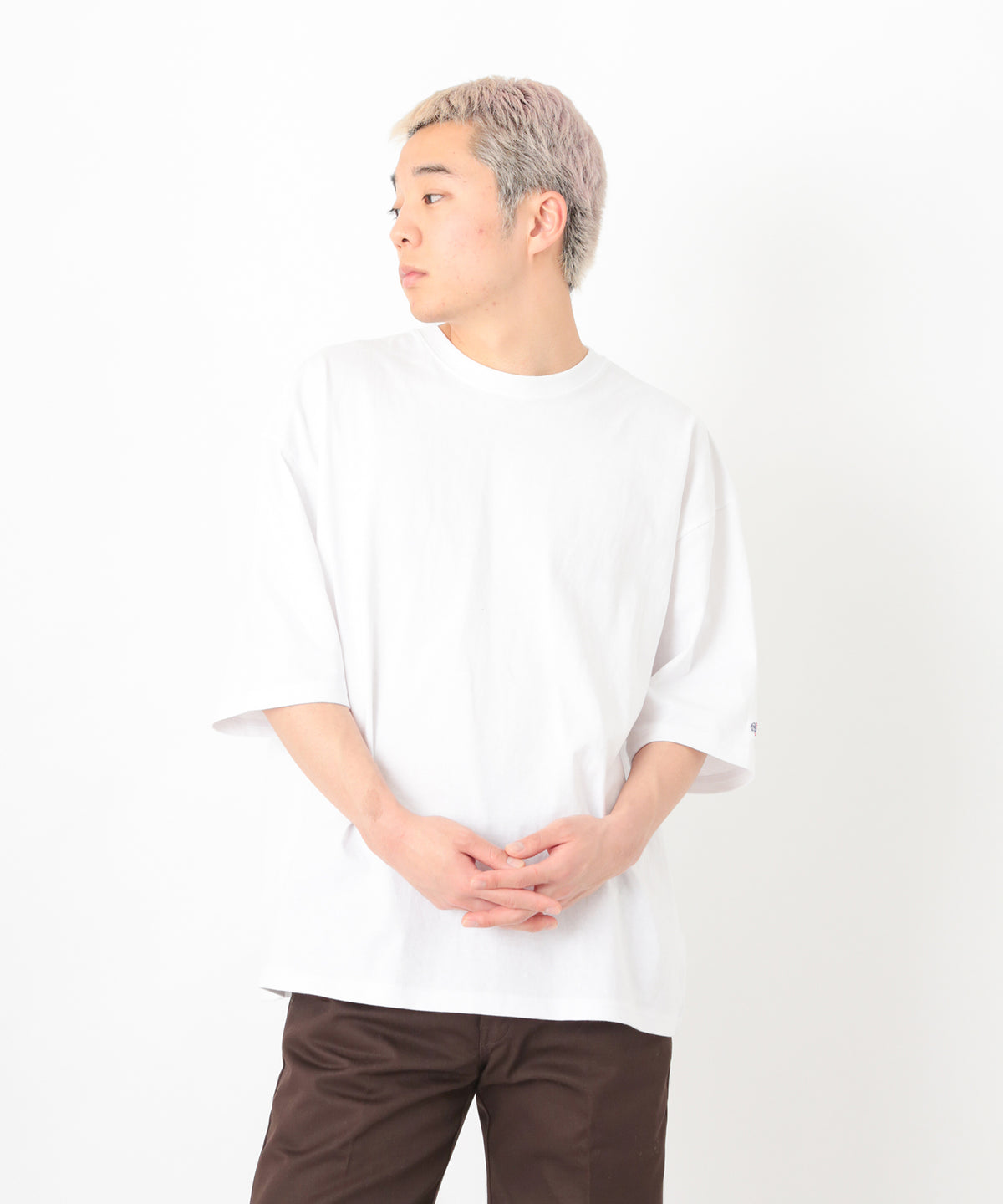 JE MORGAN / JEモーガン 天竺 袖ワッペン付き 半袖 ビッグT