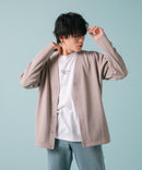 【KAITEKI+】ドライタッチ 吸水 速乾 ストレッチ イージーケア ドライリップル ボタン カーディガン  快適 カイテキ