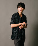 接触冷感 総柄 アロハシャツ レーヨン100％ オープンカラー 開襟 ストリート モード カジュアル 夏服  UNIIT ユニット