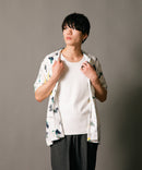 接触冷感 総柄 アロハシャツ レーヨン100％ オープンカラー 開襟 ストリート モード カジュアル 夏服  UNIIT ユニット