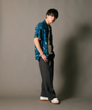 接触冷感 総柄 アロハシャツ レーヨン100％ オープンカラー 開襟 ストリート モード カジュアル 夏服  UNIIT ユニット