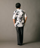 接触冷感 総柄 アロハシャツ レーヨン100％ オープンカラー 開襟 ストリート モード カジュアル 夏服  UNIIT ユニット