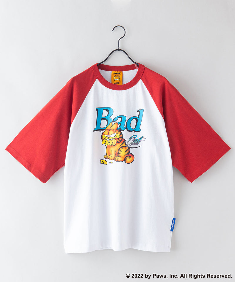 【Garfield】 ガーフィールド コラボ ラグラン Tシャツ Y2K ストリート