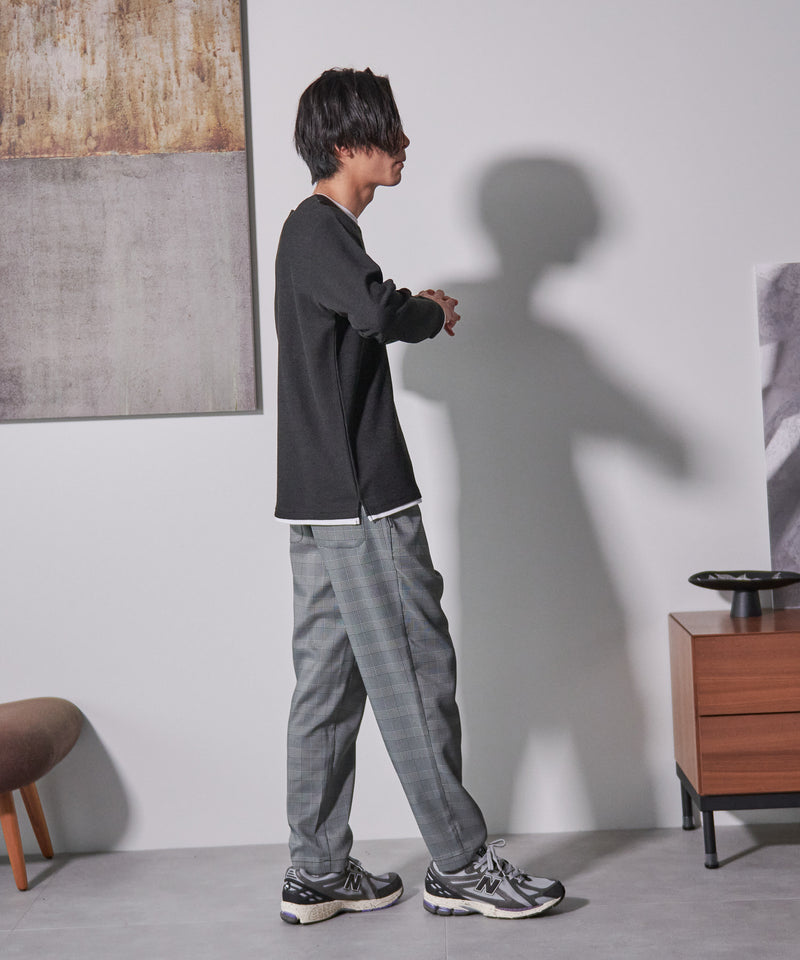 快適 リネン タッチ イージー パンツ BLUE STANDARD ブルー スタンダード