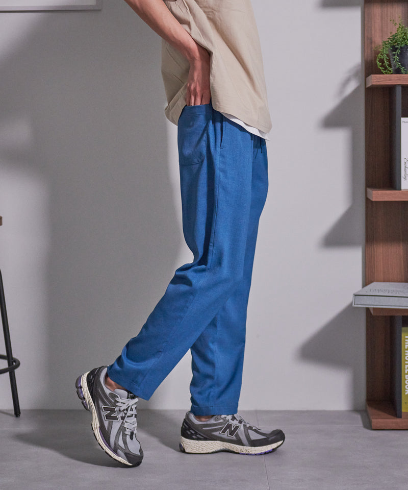 快適 リネン タッチ イージー パンツ BLUE STANDARD ブルー スタンダード