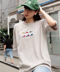シューズ 柄 刺繍 Tシャツ