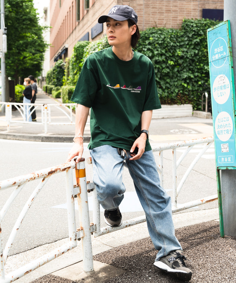 シューズ 柄 刺繍 Tシャツ