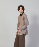 カットプリーツスイッチルーズシャツ