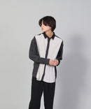 カットプリーツスイッチルーズシャツ