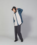 カットプリーツスイッチルーズシャツ